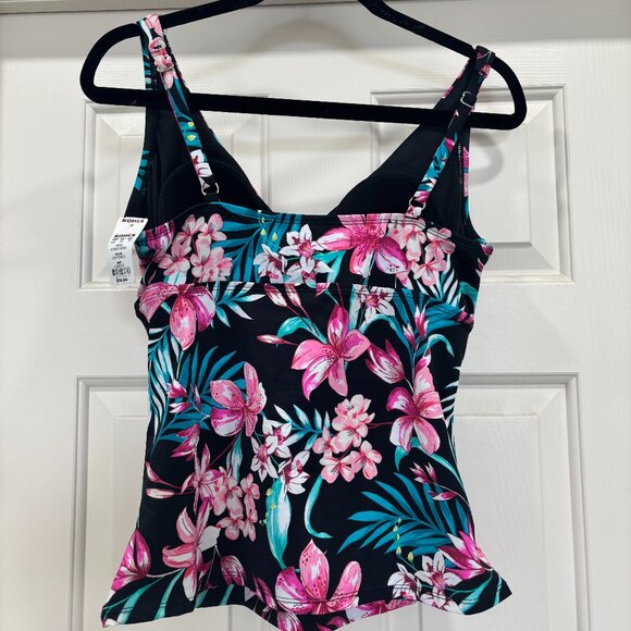 NWT Bal Harbour Swim - Tropical Print Tankini Swim Top - Picture 2 of 6